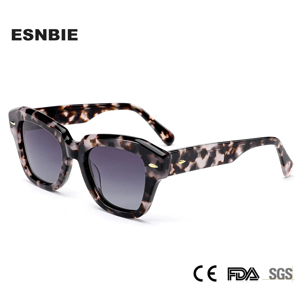 

Chunky Acetate Frame Polarized Sunglasses Women Trendy Cat Eye Geometric Sun Glasses For Men Rivet Sol De Janeiro UV400