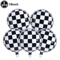 Racing Car Theme Birthday Party Supplies Set with Checkered Design - Includes Balloon Banner, Plates, Cups, Napkins, Food Boxes, and Gift Bags (MINT GREEN)