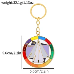 Vibrant Artist's Color Wheel Keychain - Perfect Gift (Rotate Keychain)