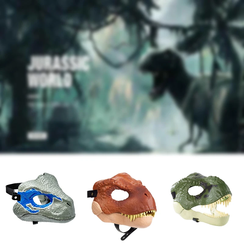 

2023 Cosplay costume Fear Mask Stress relief toy can open mouth Dinosaur mask latex horror dinosaur headdress Halloween party