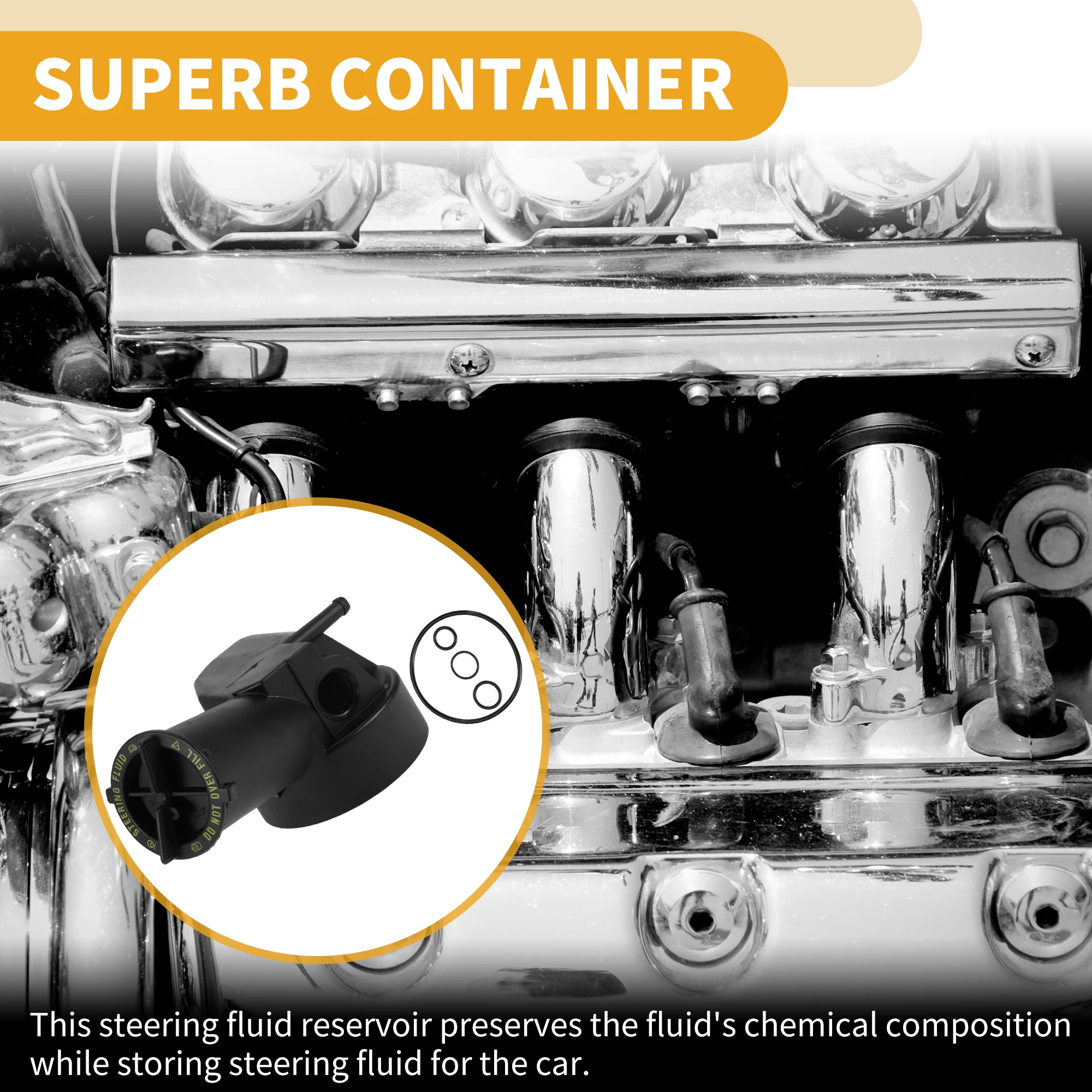 UXCELL Automotive Power Steering Reservoir No.E5DZ3A697A for Ford Crown Victoria 92-93 for Ford Pinto 1980 4 Cyl 2.3L