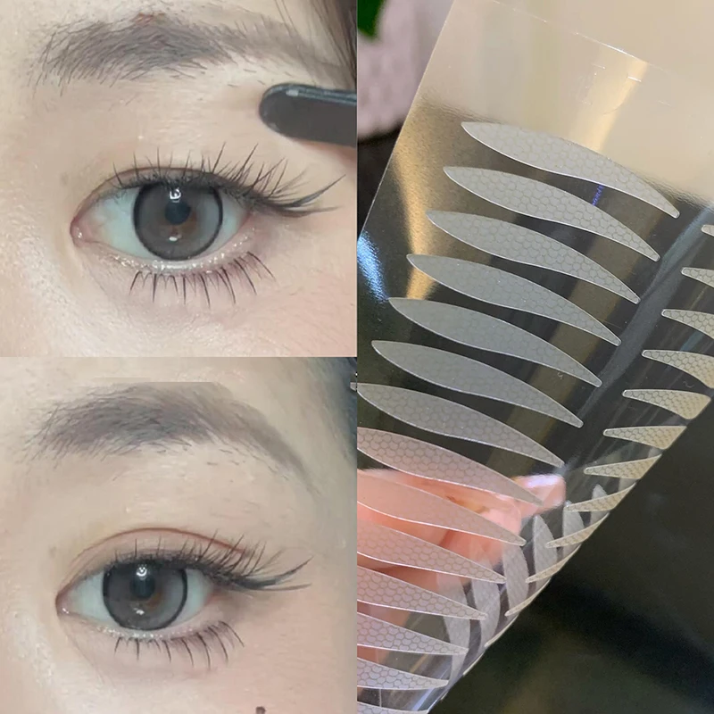 방수 레이스 이중 눈꺼풀 테이프 자체 접착 보이지 않는 스티커 자연 효과 휴대용 일일 아이 메이크업 액세서리 여성용