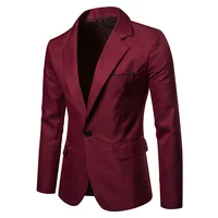 Royal Blue Blazer Men Casual Suit Solid Colour Mens Blazers Jacket Coat XXXL Size Single Button B10 2