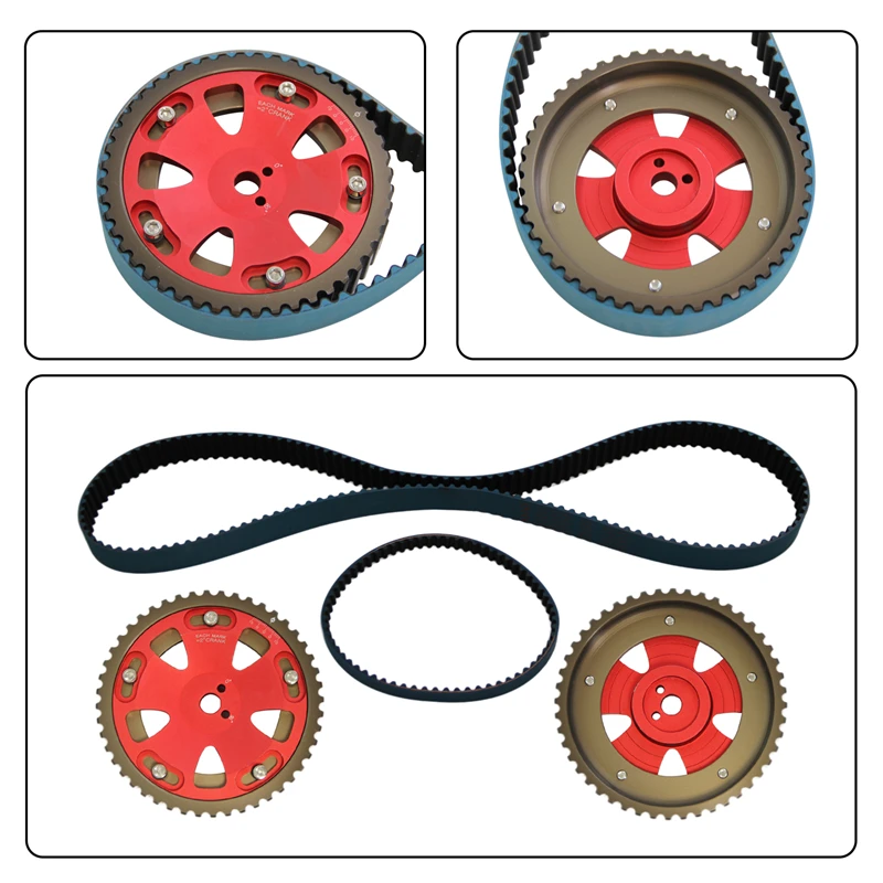 Racing Timing Belt+Balance+Cam Gear For Mitsubishi Lancer EVO 1-9 Eclipse Galant