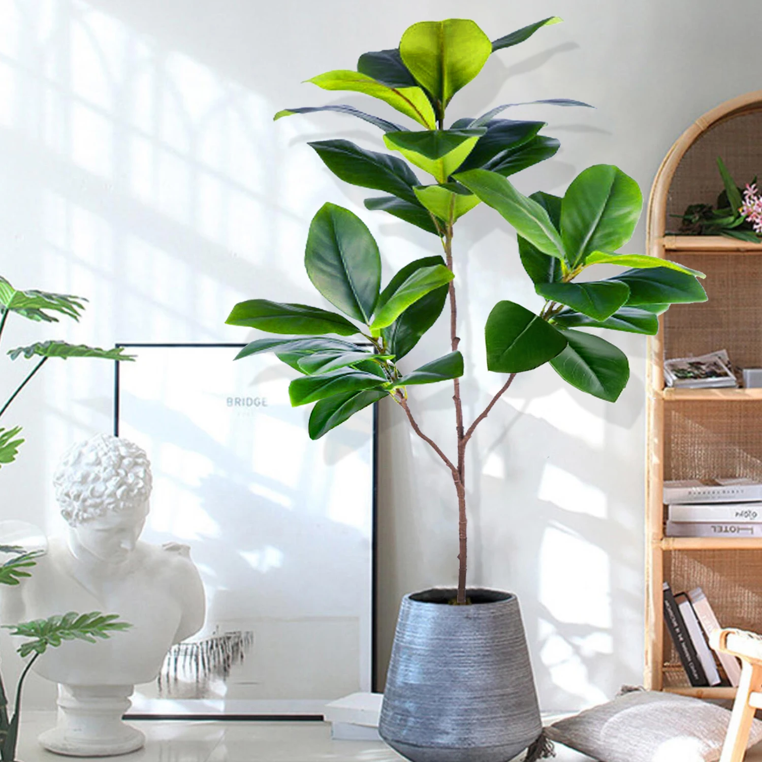 105cm413inArtificialFiddleLeafFigFigMagnoliaLeafLuckyFicus