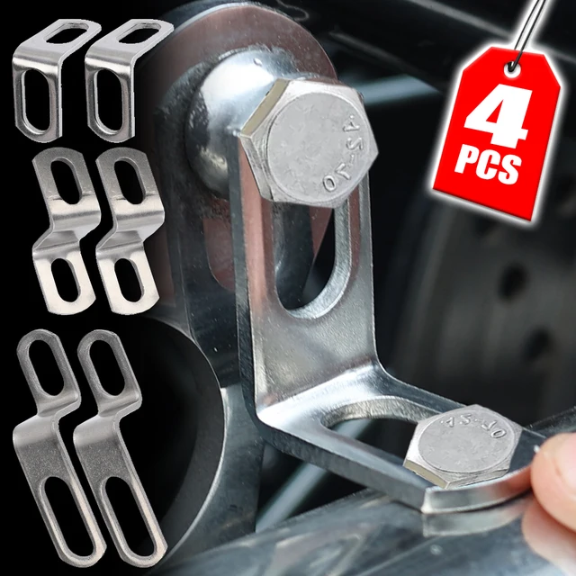 Motorcycle Exhaust Pipe Bracket Z/L-Shaped Motorcycle Modification Exhausts Pipe Clamps Stainless Steel Fixed Bracket Accessory