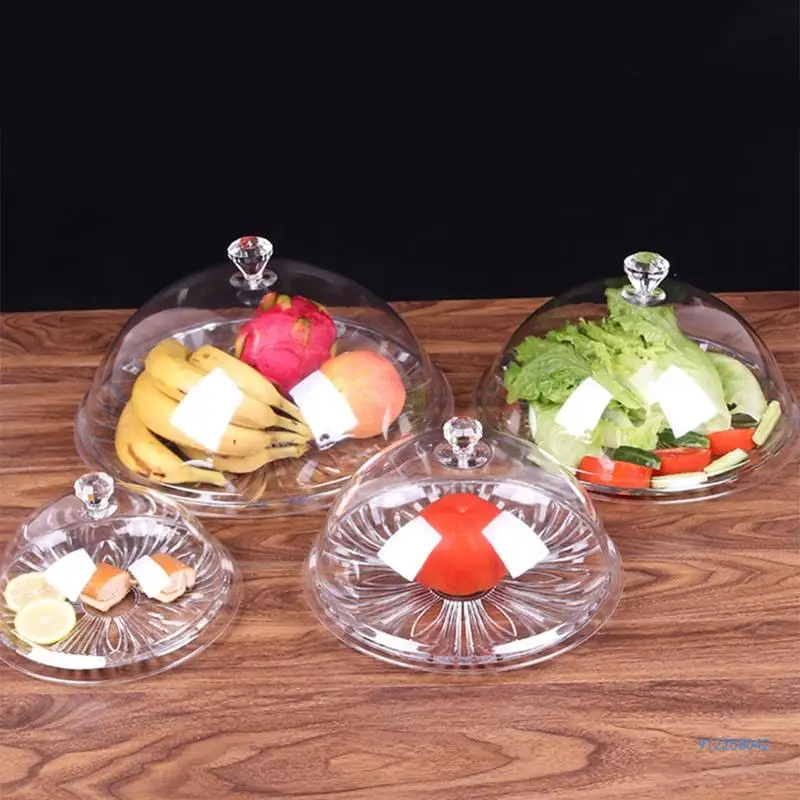 Clear Cover Dome Guard Shield Anti-insect Dustproof Keep for Fresh Covers Vegetable Cake Fruit Tray