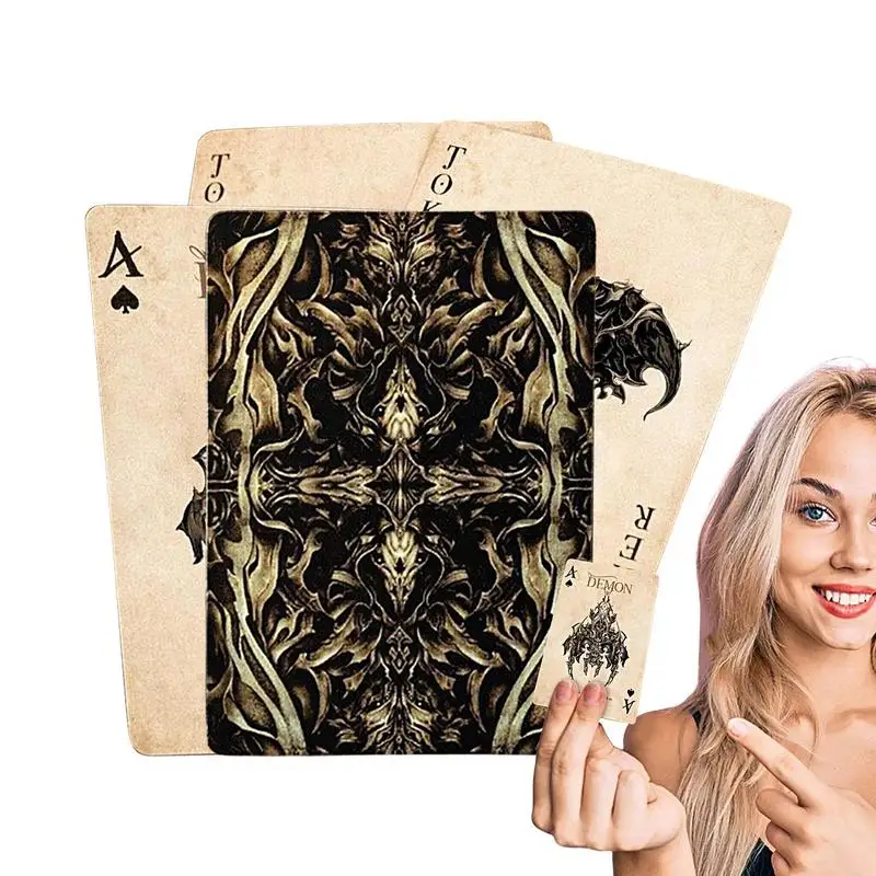 Vintage Poker Game Deck Exquisite Devil's Eye Funny Playing Cards Unique Clear Pattern Family Gathering Entertainment Board Game Playing Cards