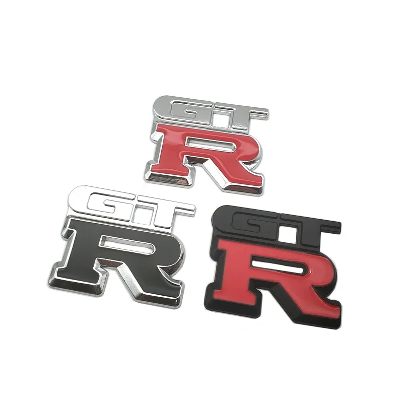 3D 자동차 스타일링 GTR 로고, 자동차 엠블럼 액세서리, 레이싱 트렁크 배지 스티커 데칼, 3 가지 색상, 자동차 액세서리 장식
