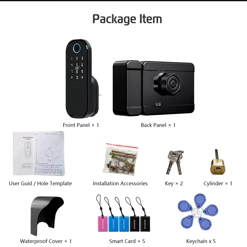 قفل باب ذكي ببصمة الإصبع واي فاي