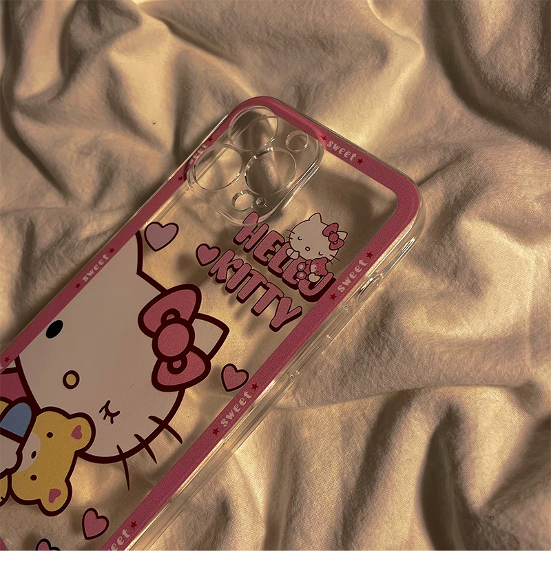 Hello Kitty 2022 CASE For IPhone 11 12 7 8P X XR XS XS MAX 11 12pro 13 pro max 12 promax 2022 Cartoon Cute Soft Shell Phone Case iphone 13 pro max wallet case