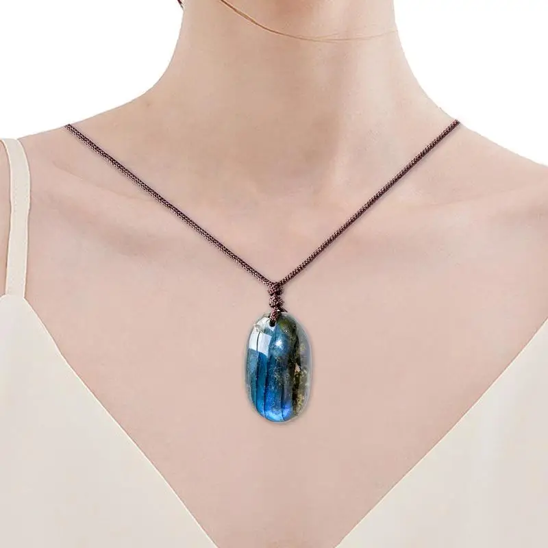 Ciondolo In Labradorite In Pietra Di Cristallo Irregolare Naturale Cioone Decorazione Per La Casa In Pietra Di Luna