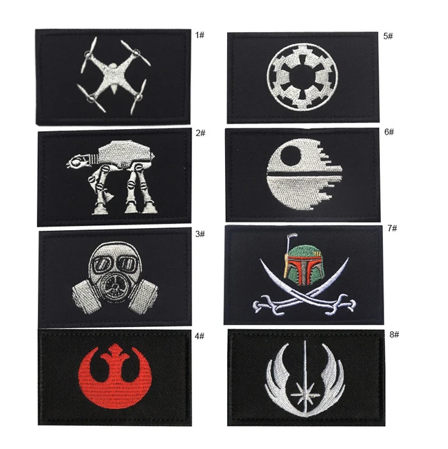 Star Wars JEDI Logo Red & Black 3 Embroisered Patch- USA Mailed