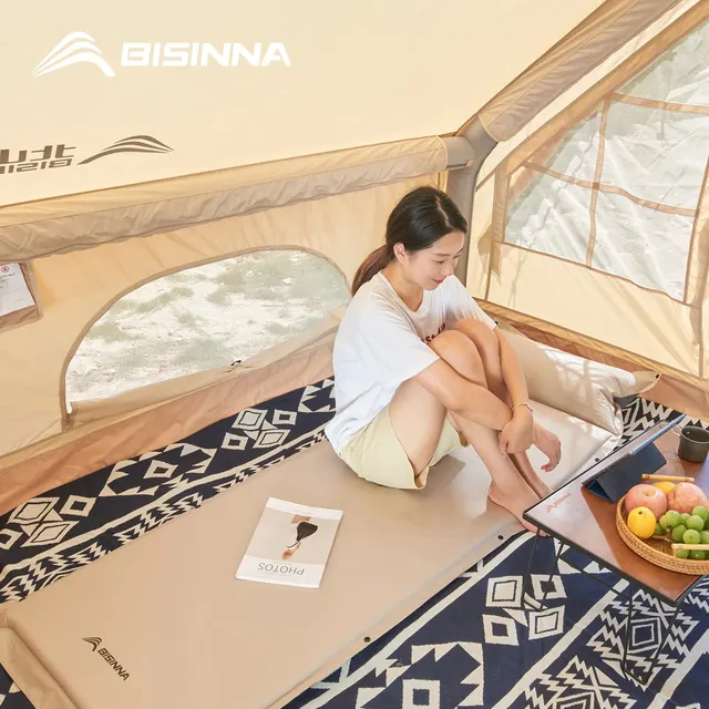 BISINNA 팽창식 매트리스, 야외 텐트 캠핑 매트, 자체 팽창, 고급 소재, 편안함, 휴대성