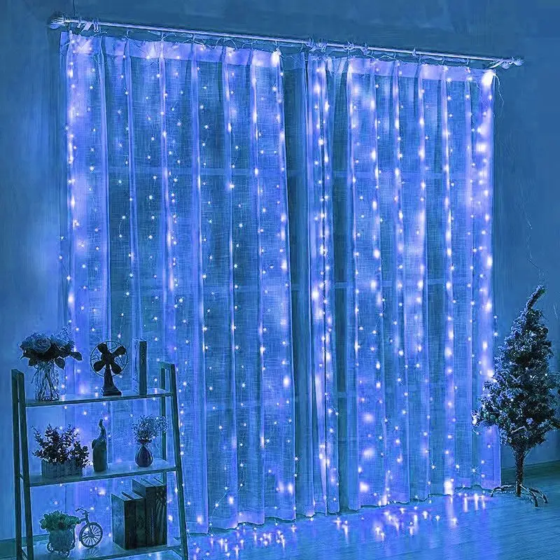 thumbnail image 1 of 2024 Regalos de fiesta de Navidad Cortina de luces LED USB Cadena de luces Control remoto Decoración navideña para el hogar Año Nuevo 2025 Decoración navideña, 1 of 5