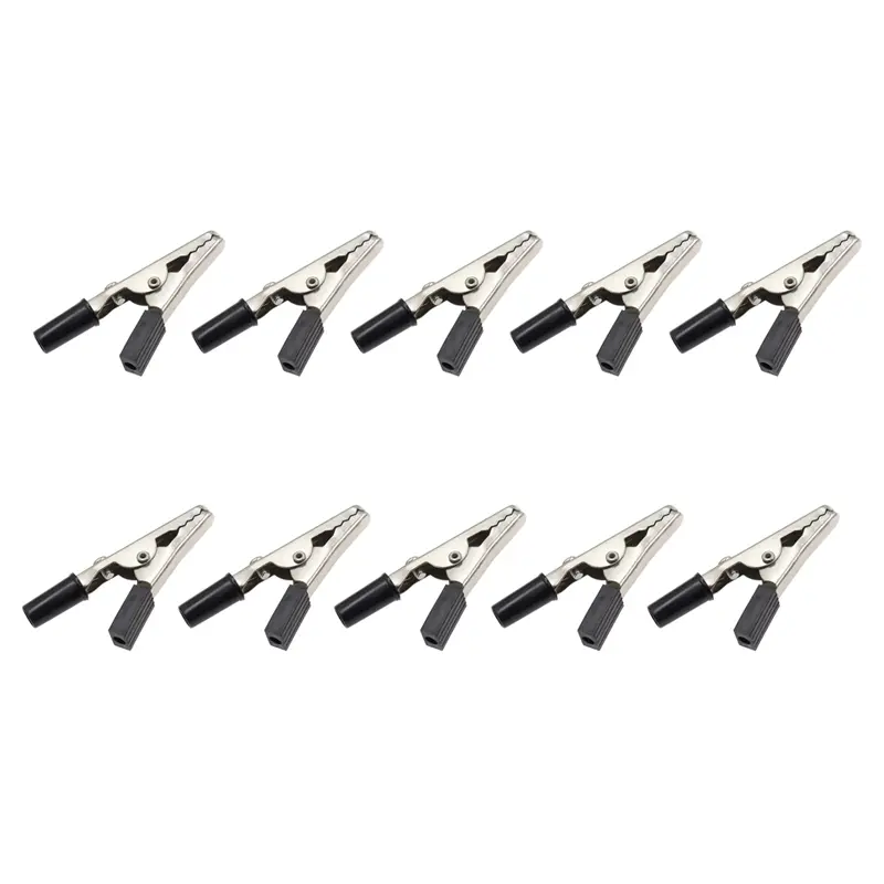10 Pieces Metal Alligator Clips Test Clips, Electronic Product Test Clips With Screws And Solder Ports, Electrician Wire Clips image 3