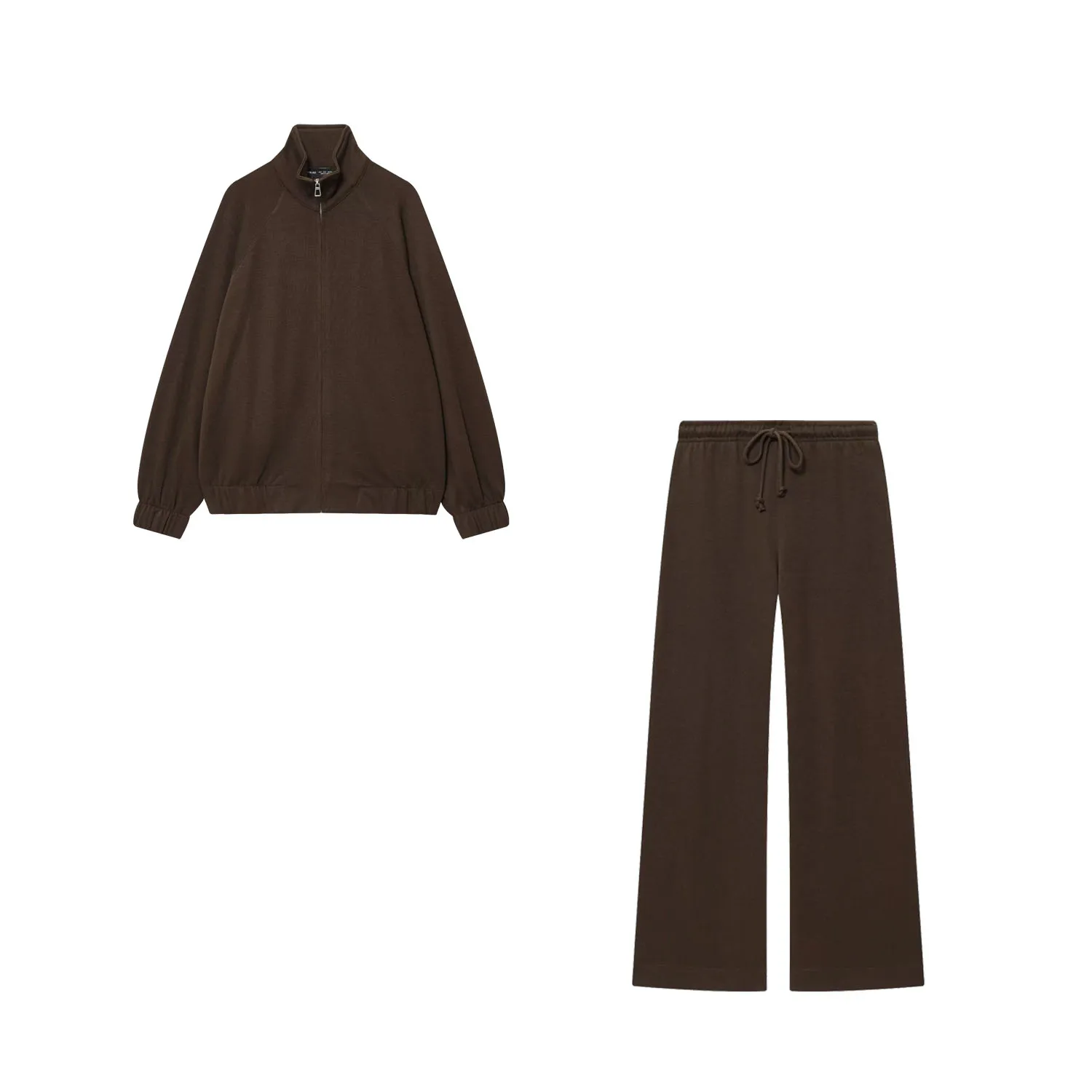 Women's Spring Autumn Solid Pants Set Or Female Long Sleeve Soft Zipper Hoodie Or Lady Casual Fashion Sports Straight Trousers