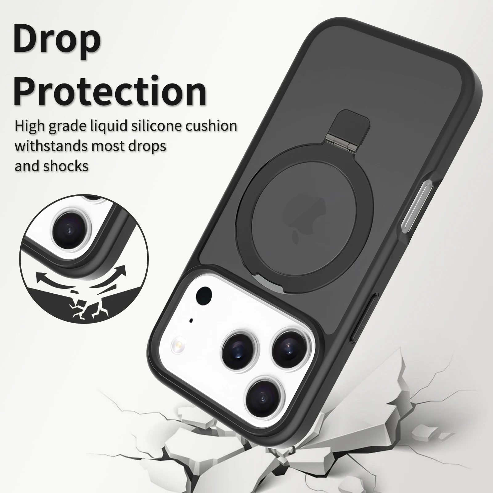 Magnetic Matte Stand Holder Case - Premium Phone Cover & Accessories