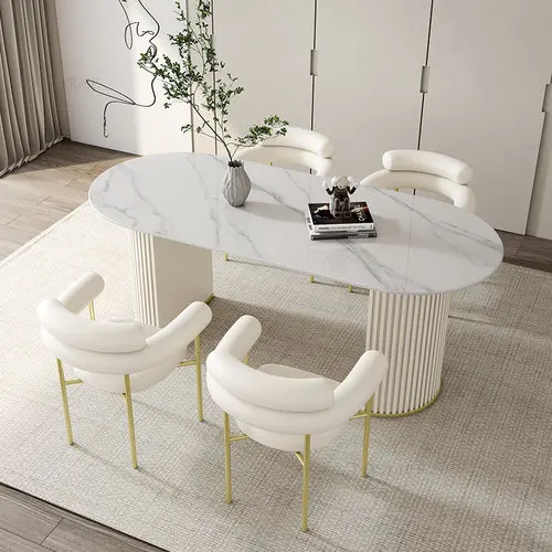 D-180cm-4 chairs