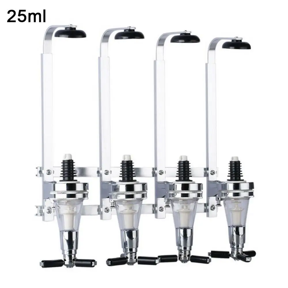 Wall Mounted Wine Dispenser 25/30/45ml Stand 4 Bottle Beer Wine Alcohol