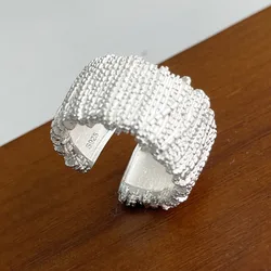 Sterling Silver Geometric Sparkling Adjustable Ring for Women - Elegant Fine Jewelry Gift (As picture)