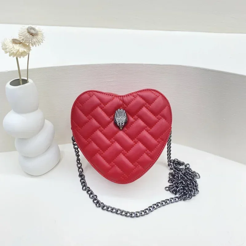 

KURT GEIGER 2024 NEW Eagle Head luxury brand Love Shaped Light Chain Embroidery Popular Women's Cute Small Tote Bags for Women