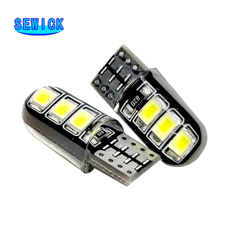 100pcs  T10 Ǹ ̽ 6 SMD LED ڵ    W5W WY5W 6LED 6SMD   ̵    12V