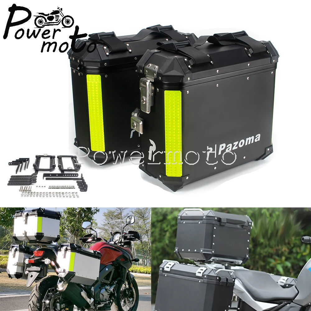 2x Aluminum Box Side Case Inner Liner Top Lid Cover Bag for BMW R1200GS F800GS 