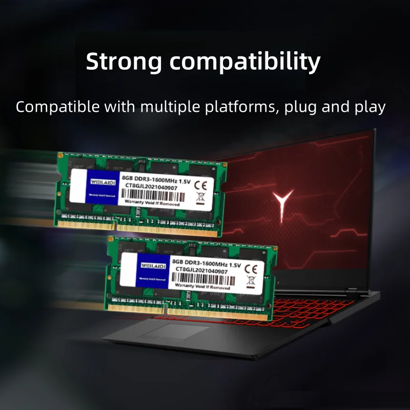 노트북 메모리 RAM 업그레이드 DDR3 DDR3L 2GB 4GB 8GB 1066 1333 1600MHz SODIMM 204핀 PC3L-10600 12800