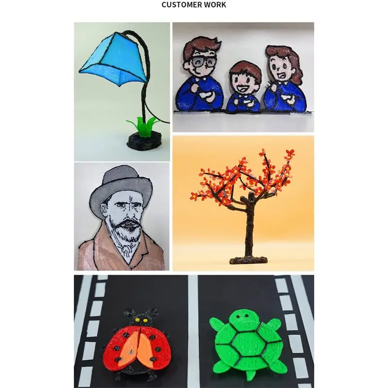 어린이를 위한 3D 프린팅 펜 DIY 낙서 그림 그리기 어린이를 위한 교육용 EU 플러그