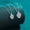 D color Moissanite 2 Carat Necklace Fashion Exquisite Women Jewelry 925 Sterling Silver Minimalist Heart Pendant Necklace 1
