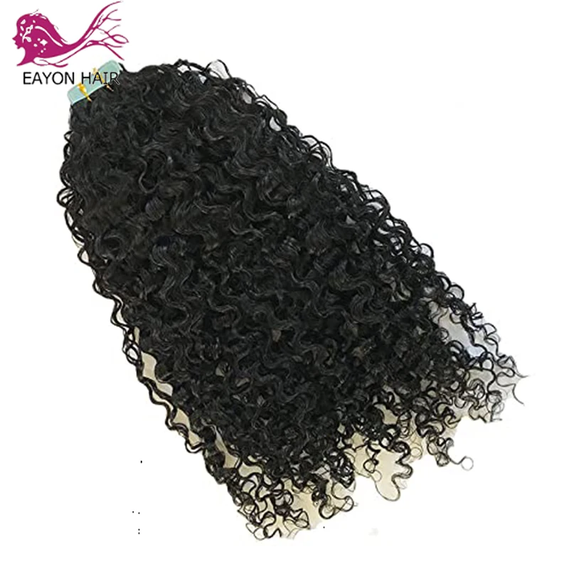 

Sassy Curly Tape In Human Hair Extensions For Women 100% Human Hair 40Pcs 100g Brazilian Curly Skin Weft Natural Color #1#2#4