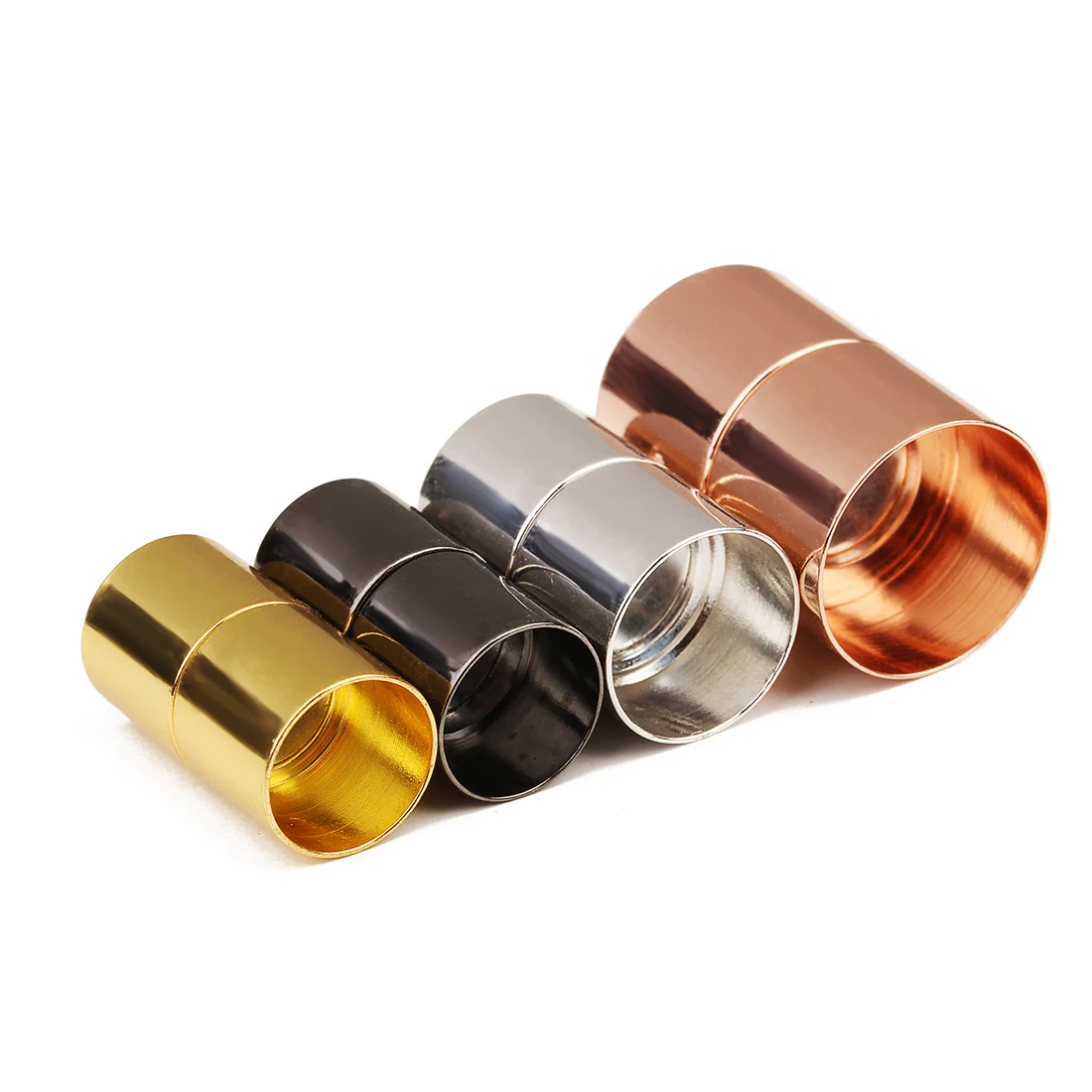 5 개/몫 보석에 대 한 구리 원통형 강력한 자기 Clasps 3-15mm 금속 가죽 코드 팔찌 커넥터 찾기 만들기