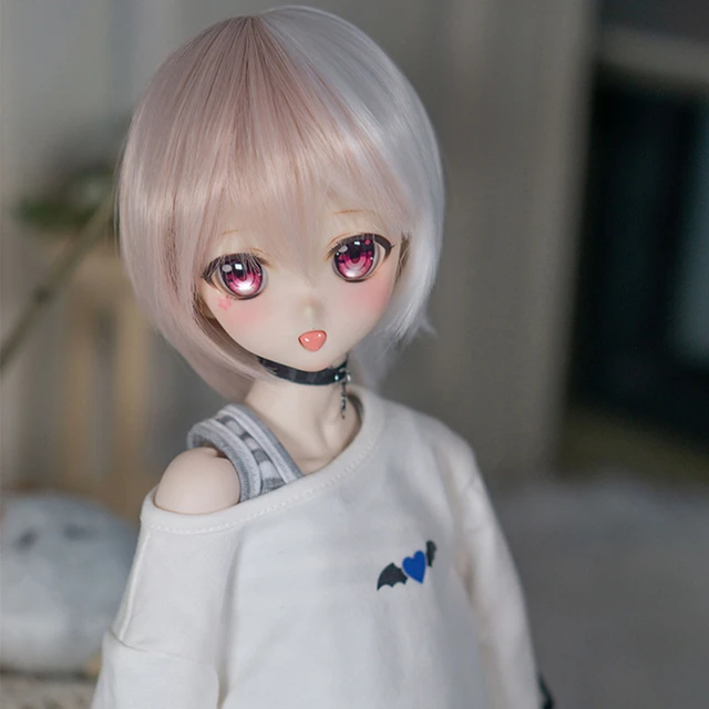 1/3 Bjd Wig Short | 60 Cm Doll Anime | 60 Cm Doll Dress | Anime Doll Hair |  Doll Wig Short - Dolls Accessories - Aliexpress