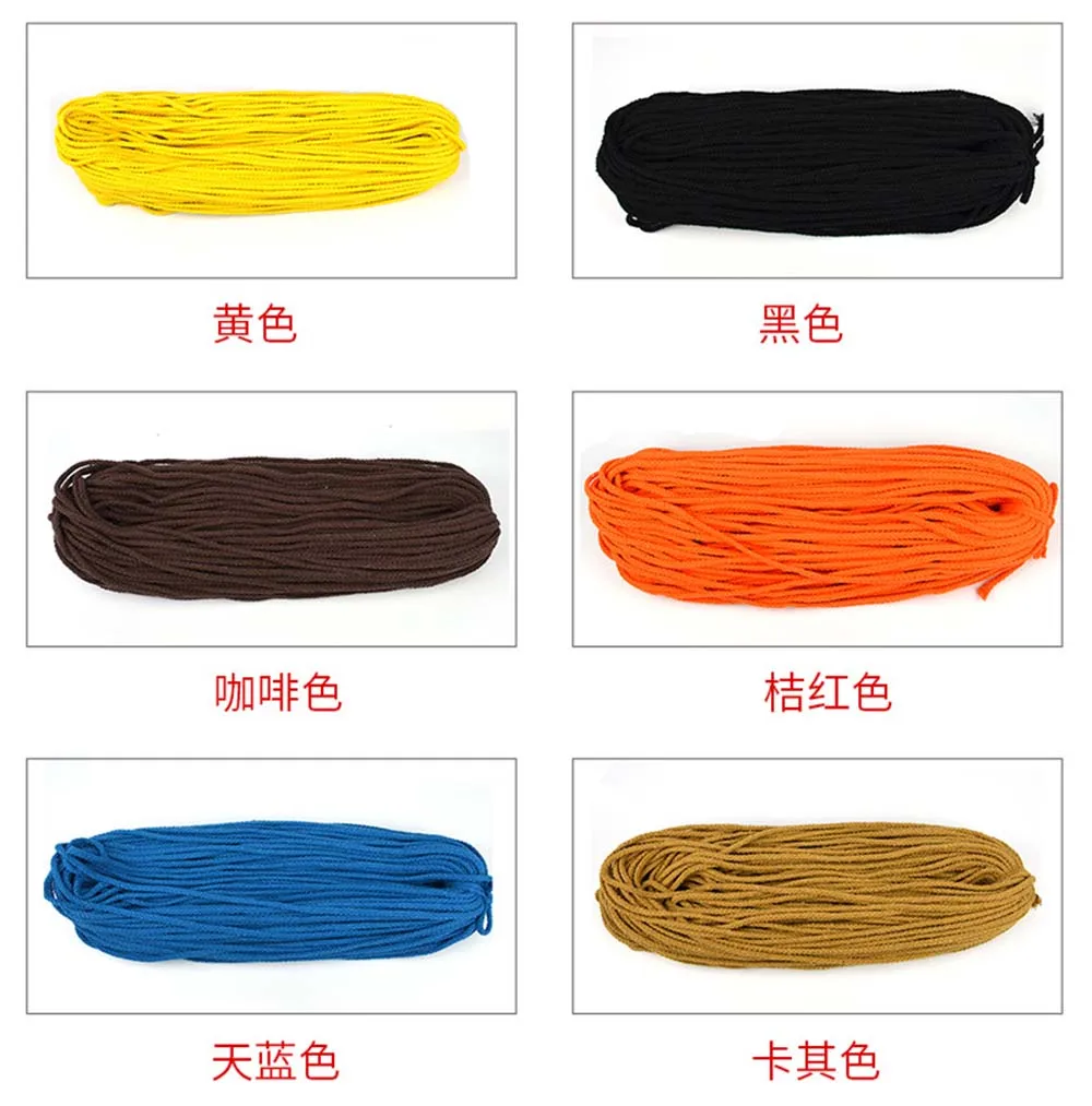 8-82 Meter 5 mm farbiges hohles Baumwollseil Handwerk dekoratives gedrehtes weiches Schnurseil für handgefertigte Taschendekoration DIY Lanyard String – Detail 9