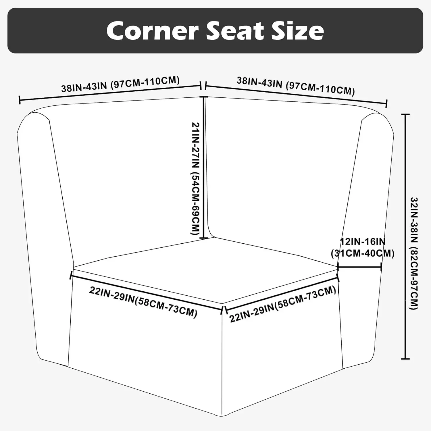 Velvet 3 Pcs L Shaped Couch Covers Sectional Sofa Corner Sofa Cover Plush Stretch 5 Seater Corner Sofa Slipcover Couch Protector 3