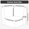 Velvet 3 Pcs L Shaped Couch Covers Sectional Sofa Corner Sofa Cover Plush Stretch 5 Seater Corner Sofa Slipcover Couch Protector 3
