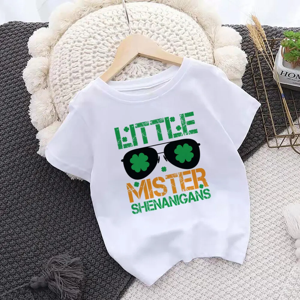 Mr Lucky Charm Print Kids T-shirt Children St. Patricks Day Shirt Boy Girl Clothes St. Patricks Day Toddler Outfits Shirts Gift 4