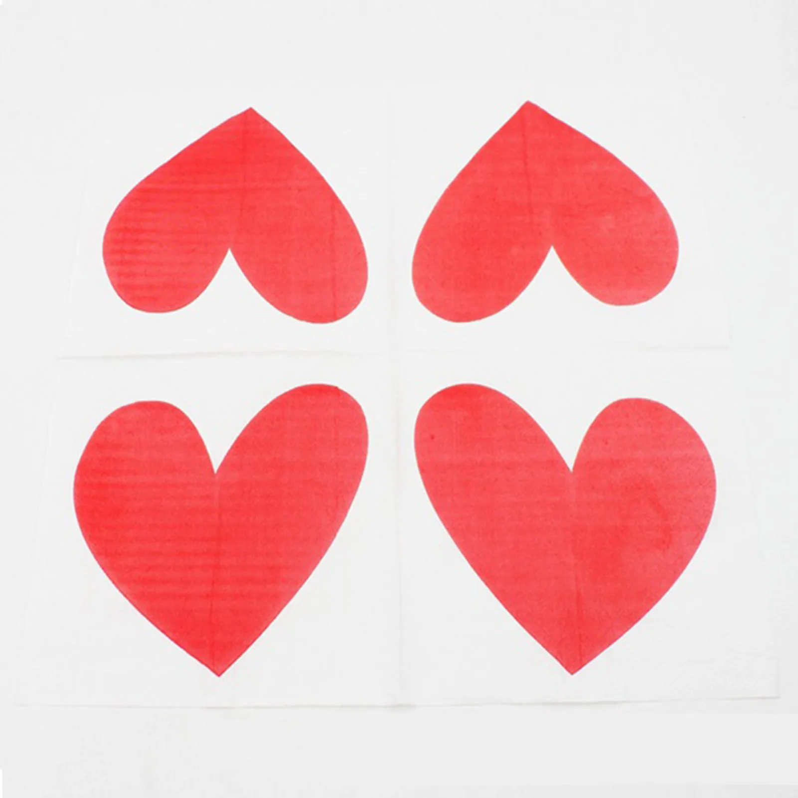 Printed Wedding Napkins 2-layer Cute Unscented Wedding Napkins For Party Decoration 2-layer Heart Pattern Soft Dinner Paper