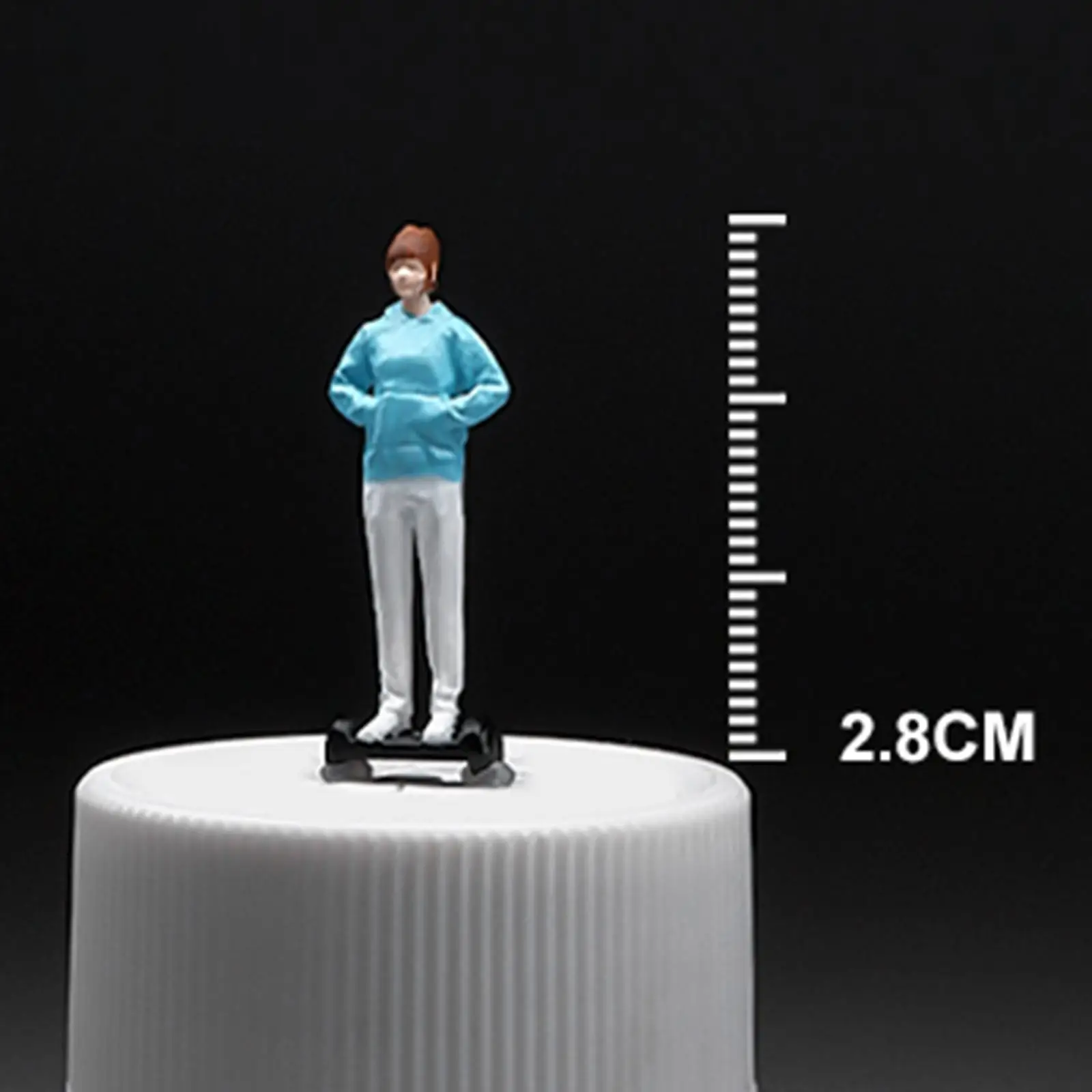 

1/64 Mini Ornaments Miniature Figurines Model Fine Workmanship 3D Printed for Home Decoration Accessory for Balance Bike Girl