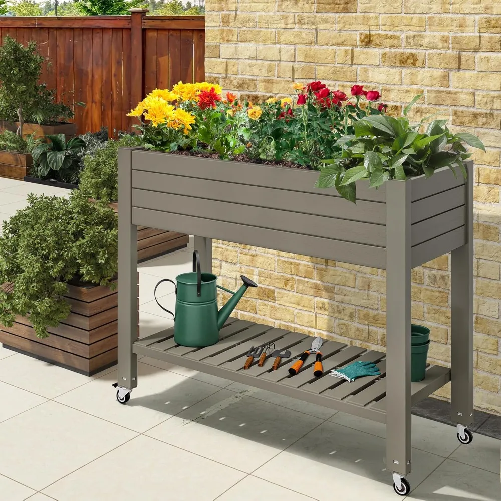 Elevated Raised Garden Bed with Legs & Wheels 3