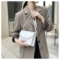 Retro Crossbody Bags for Women Vintage Lace Pearl Chain Ladies Small Square Shoulder Bag Female Clutch Purse Handbags Sac Femme 1