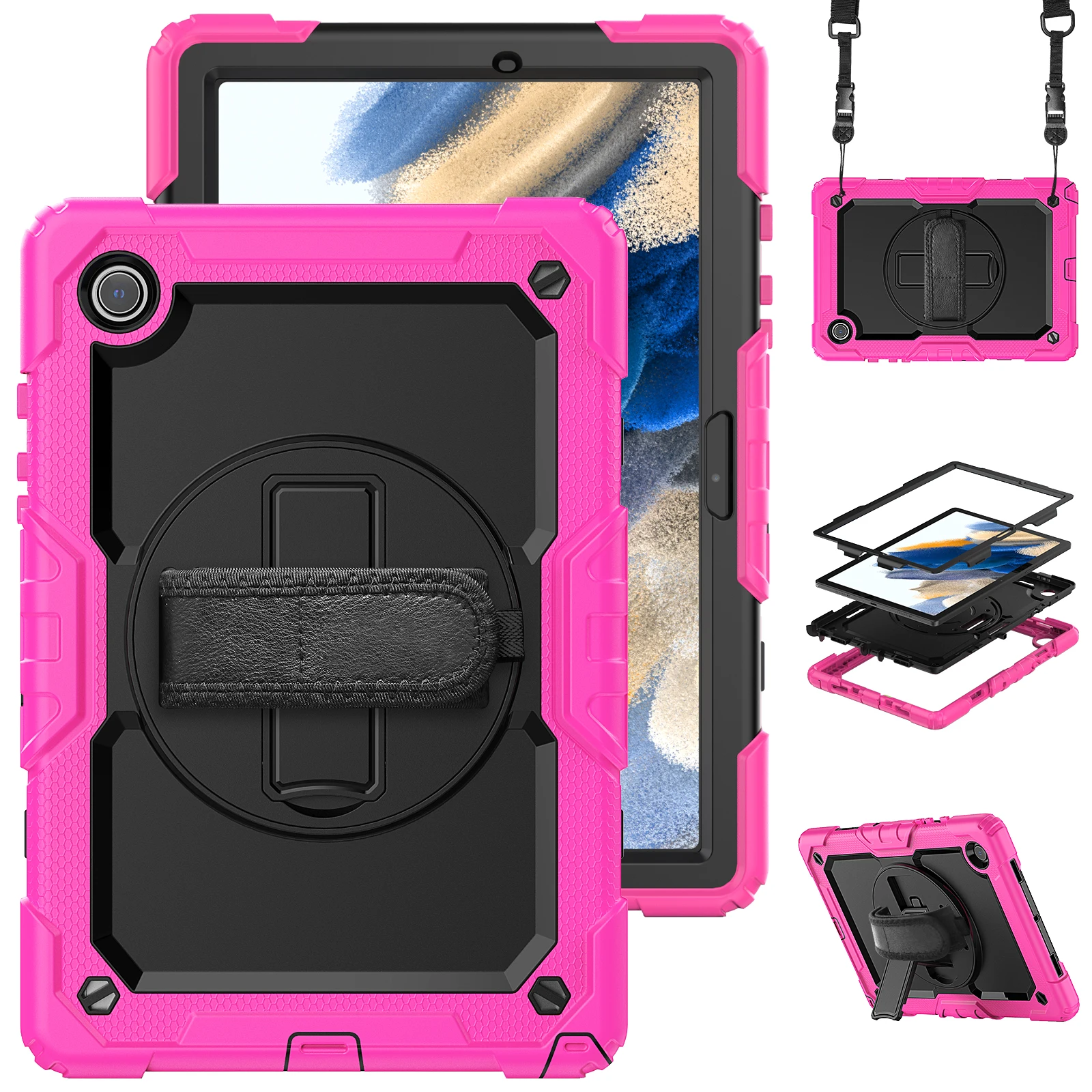 

Kids Shockproof Rugged Duty Tablet Case for Samsung Galaxy Tab A8 10.5 X200 X205 2021 Case for Samsung Tab SM-X200 SM-X205 Cover