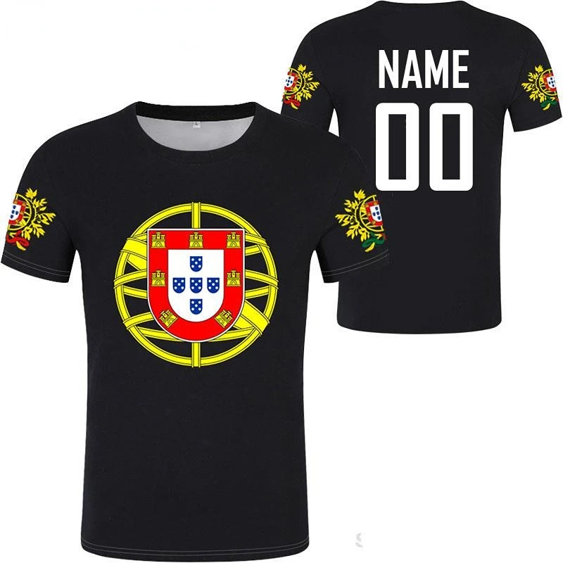 Personalizzato Qualsiasi Nome Numero Portogallo 3D T-Shirt Portion Flag Soccer T-Shirt Abbigliamento Per Uomo Donna Ronaldo T-Shirt Manica Corta