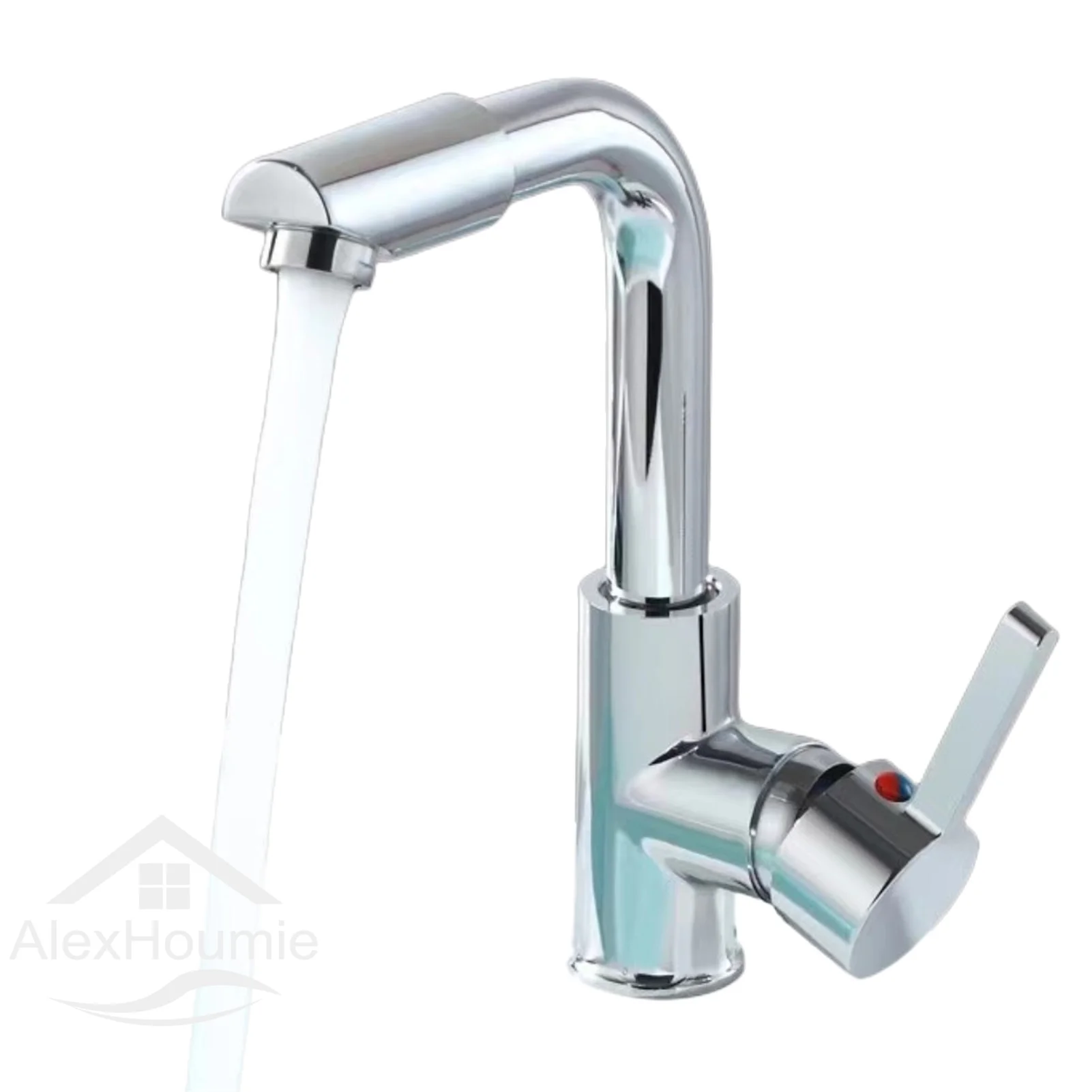 Bathroom Basin Faucets Cold and Hot Water Mixer Basin Sink Tap Chrome Water Kitchen Faucet Bathroom Vessel Sink Tap