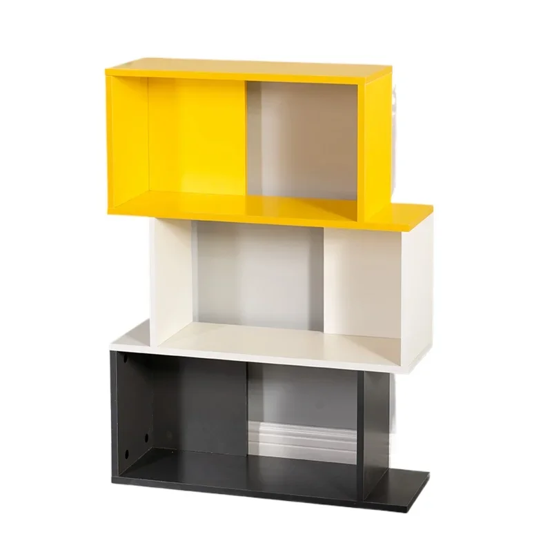 Nordic Bookshelf Creative Simple Children's Shelf Living Room Storage Shelf Mediterranean Combination Bookcase