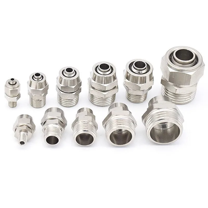 10/50/200PCS Pneumatic Fittings Air Fitting pc 4-M5 M6 M8 M10 M12 Thread Quick Connector For hose Tube Connectors