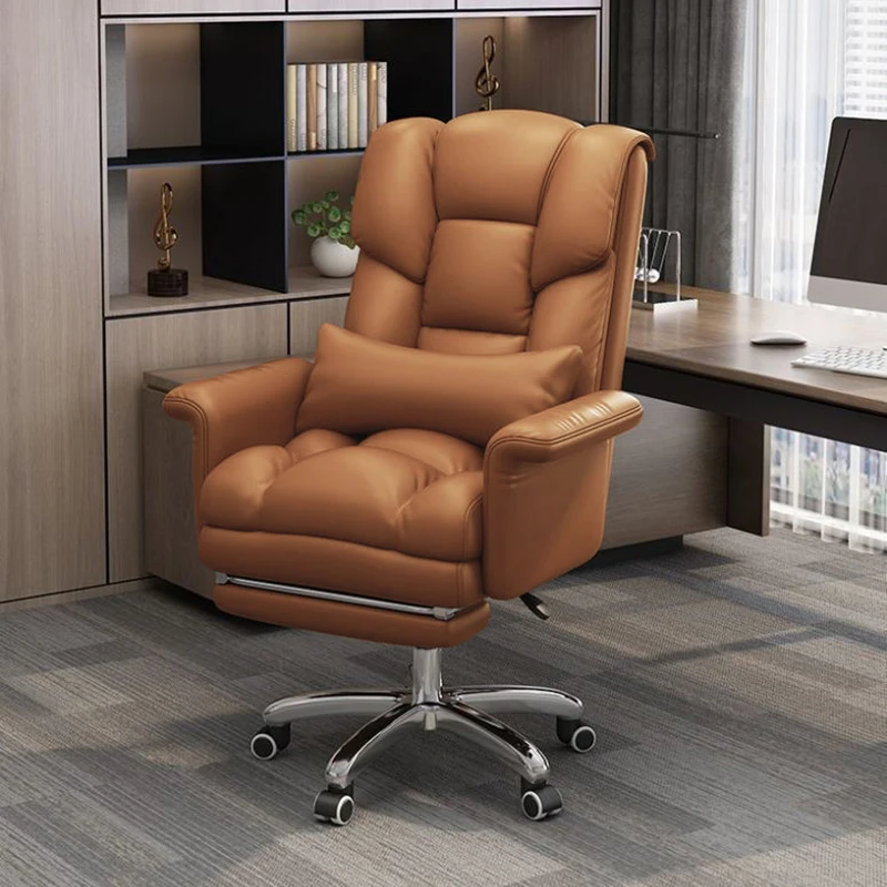 

Vintage Office Chair Glides Adjustable Mechanism Comfortable Upholstery Raise Gamer Chair Headrest Sandalye Rotating Furniture