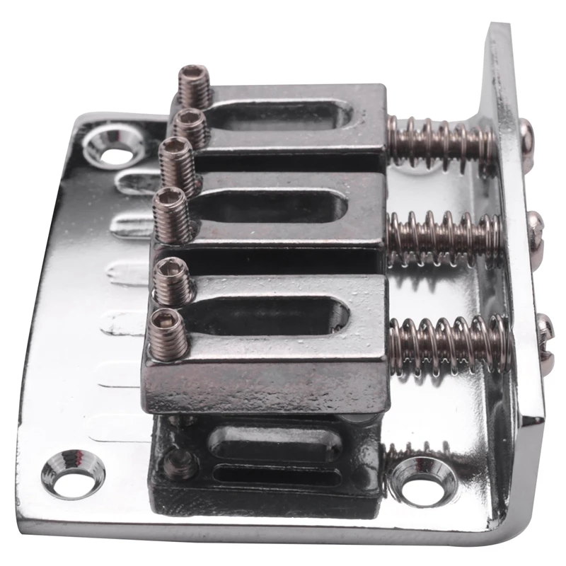 

5 шт., запчасти для гитары в виде сигары: 3-струнный хромированный Жесткий Регулируемый мост серебристого цвета