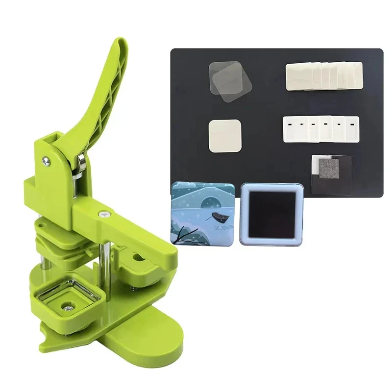 Square Refrigerator Badge Machine 50x50mm Making Refrigerator Magnets Badge Pins Gift for Children badge maker magnet maker button maker machine